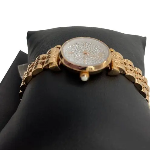 Emporio Armani Gianni Rose Gold Crystal Pave Watch AR11266 New