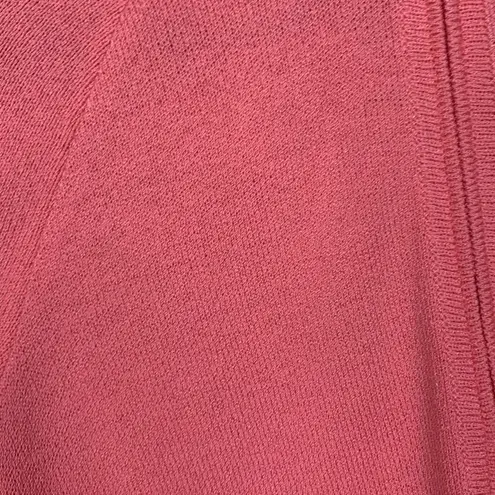 St. John sport womens p small pink wool knit zip up braided sweater barbie vintag