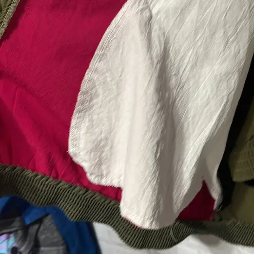 Vintage 2 Piece Windbreaker Material Cardigan Set XL Green