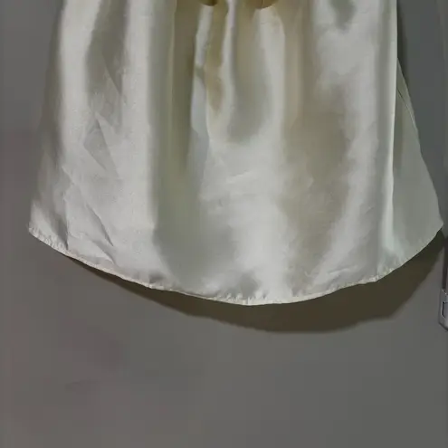 Petal and Pup Ellah Satin Bow Front Mini Dress Ivory White Size Medium M