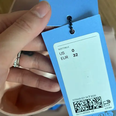 NWT H&M x MUGLER wool mini skirt antique pink Size 0