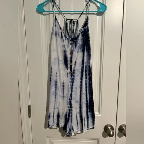 Versona Blue Tie-Dye Romper – Size Medium