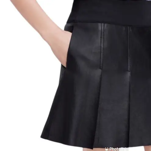 Vince  Mixed Media Pleated Skirt