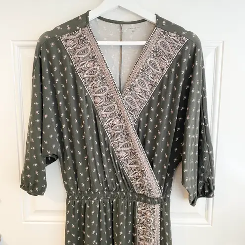 Garnet Hill batwing faux wrap midi maxi dress