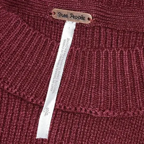 Free People Free‎ People Womens Peach Combo Oversized Colorblock Sweater Small