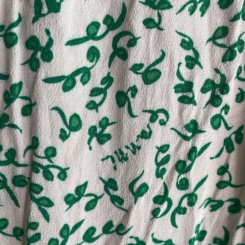 Ganni Tie-front printed crepe midi skirt