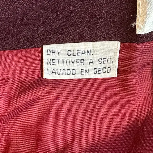 Rena Rowan Burgundy For Saville Straight Leg Closure Zip Side. Fully Lined Sz 14