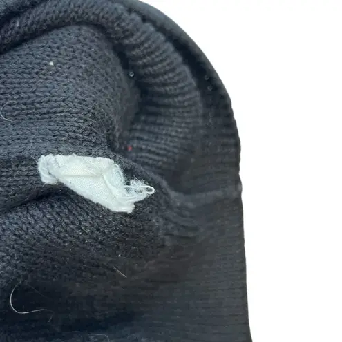 Bonnie Boerer Vintage Sweater Puff Sleeve Flower Applique Knit Size Medium Black