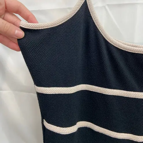 Boutique Europa women's black textured knit cotton stretch wide leg jumpsuit 18