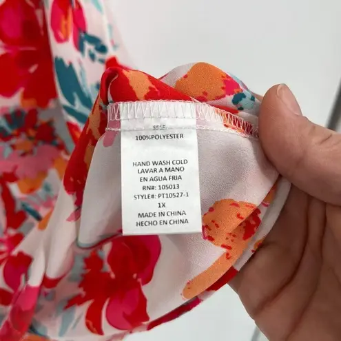 NWT Emily Wonder Women's Floral Short Sleeve Top Blouse Multi