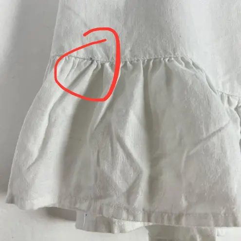 Aerie NWT  Linen Blend Ruffle Wrap Mini Skirt White Size Small S NEW - Image 3