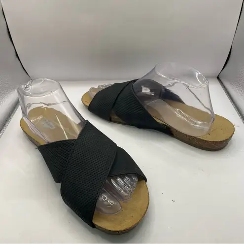 Dr. Scholls  Rae black criss cross slide sandals size US 9 M