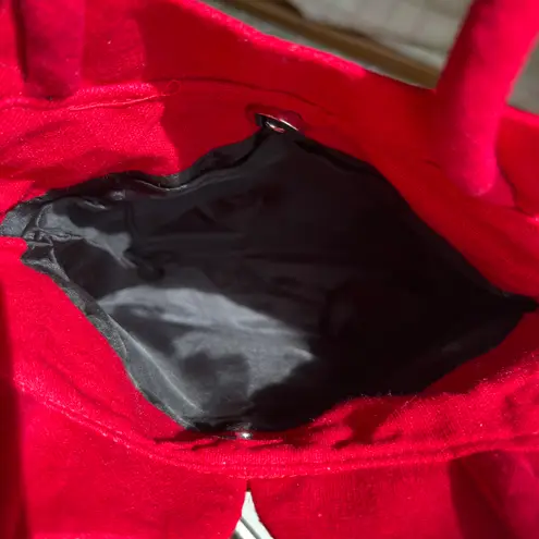 NWOT Red Chinese Qi Pao Dress Shirt Style Small Handbag Embroidery Button Up