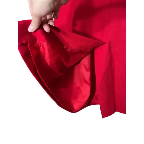 Vintage Evan Picone 100% Wool Skirt Womens Size 8 Red Lined Union Made USA