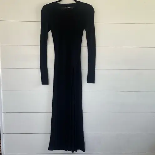 Rachel Roy  Black Long Slit Sweater