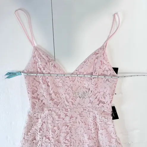 NWT Lulus One Wish Light Blush Pink Lace Sleeveless Midi Dress MEDIUM
