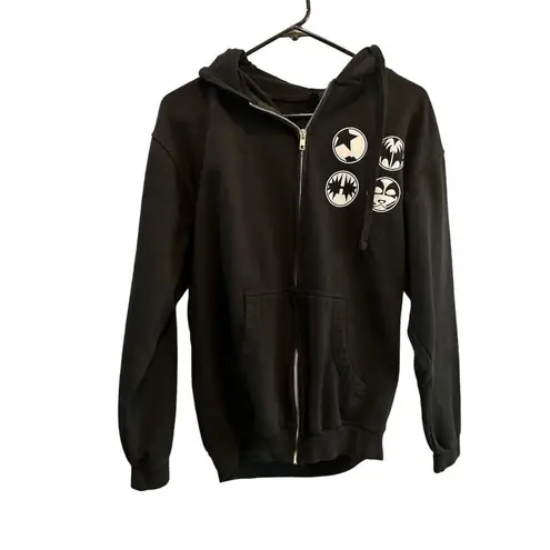 Kiss Kissworld 2017 Unisex black Graphic Zip Hoodie Size M Gray Size M