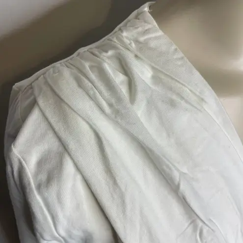 Bobi NWT Front Knot Crop Top MEDIUM Cream Long Sleeve Jersey Knit Casual Modern