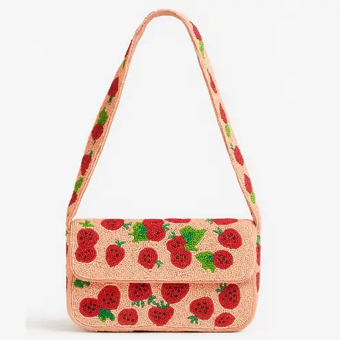 Sincerely Jules Viral Strawberry Tomato Beaded Shoulder Bag Purse Handbag
