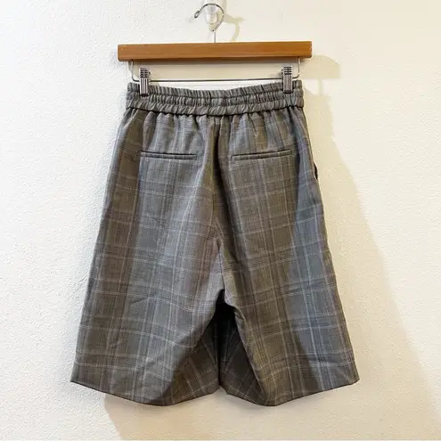 R13 Grey Wool Plaid Baggy Shorts NWT Size XS