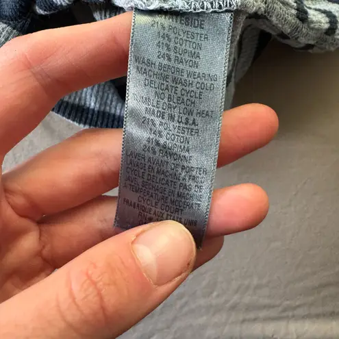 Stateside Striped Thermal Henley Tee