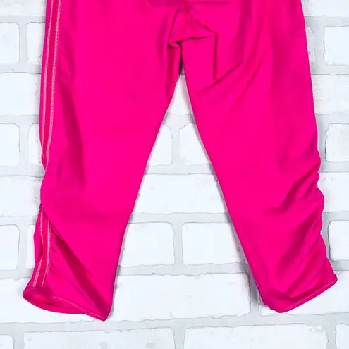 Lululemon  Athletica Hot Pink Crop Leggings Ruched‎ Sz 4 Activewear