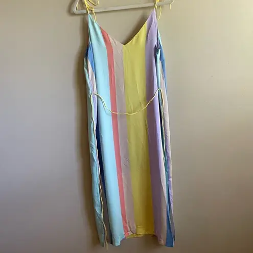 Y.A.S. bright stripe midi dress Yellow Size L