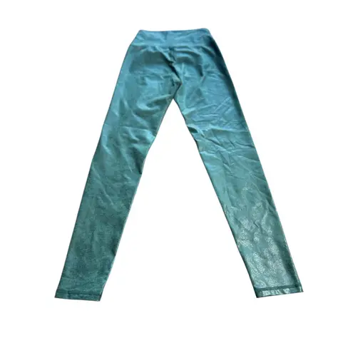 Aerie Offline Shiny Liquid Metallic Leggings High Waist S P CH Green