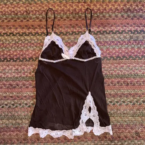 RETRO Y2K BROWN MESH PINK LACE CAMI Size undefined