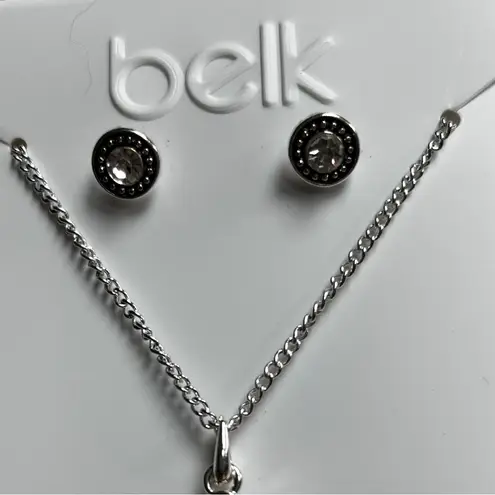 Belk  Silver and Black Jewelry Set