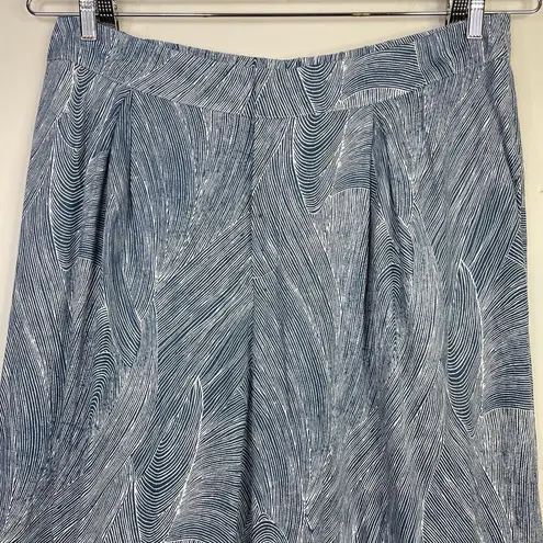 Target Fe Noel x  Linen Blend Blue White Tropical Wide Legs Pants womens 1X new