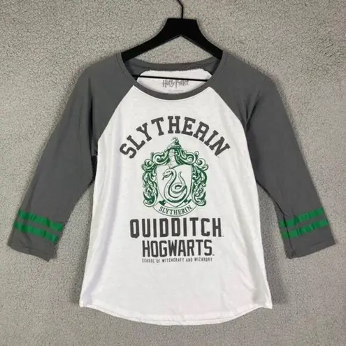 Harry Potter  Slytherin Quidditch Shirt‎ Womens Size Small Seeker Hogwarts Green