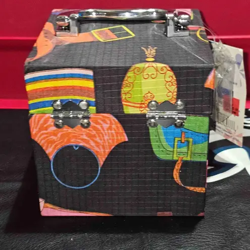 NEW Caboodles Black Multicolor Locking Cosmetic Organizer Case 5x5x5