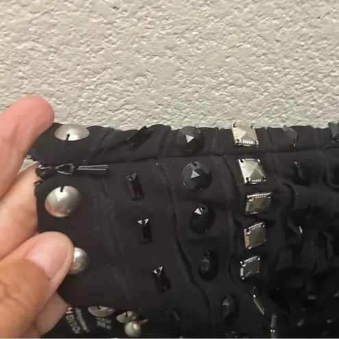 Warehouse Ladies Black Studded Beaded One