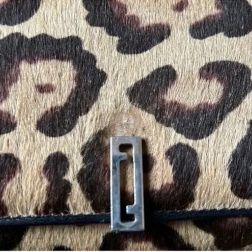 Fendi Authentic  Leopard Print Calf hair/ Leather Wallet