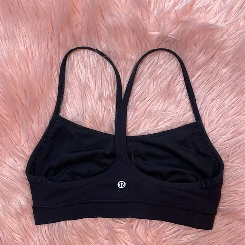 Lululemon  Black Flow Y Sports Bra Size 6