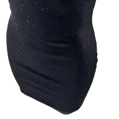 Dress the Population Cosmopolitan  Black Dress Stretch Bodycon Sparkles Size XS