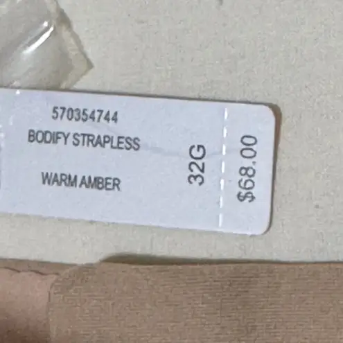 Soma NWT Bodify Strapless Amber Warm Bra Size 32G