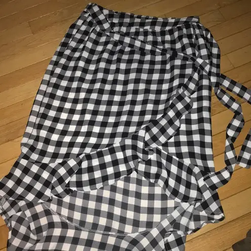 Fourteenth Place high low gingham plaid Skirt S