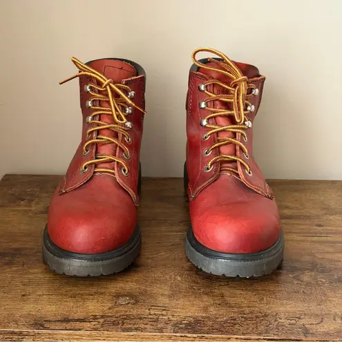 Vintage Red Wings 1607 Womens Leather Work Boot Oil Resistant Made in USA Sz 6.5