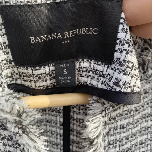 Banana Republic 💛  Black and White Tweed Open Suit Jacket