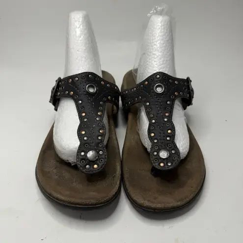 Taos Siren Embellished Leather Buckle Casual Comfort Sandals Womens Size 8 Brown