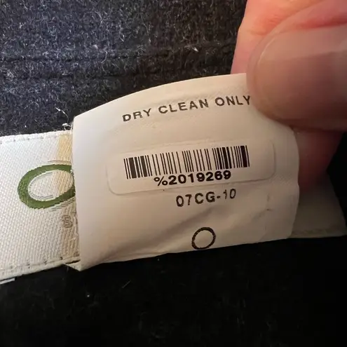 Orvis Jumper Shift Dress 100% Carded Wool Charcoal Gray Sleeveless Petite 12