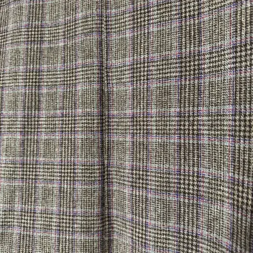 Classic Dark Academia Brown and Purple Plaid Button Down Women's Blazer Large thumbnail 4