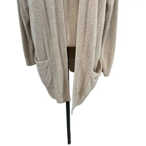 Barefoot Dreams CozyChic Lite Cardigan Ribbed Edge Cream Ivory Size Large