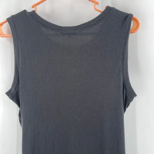 Z Supply  Dress Medium Gray Ribbed Bodycon Selah Eco Knit Rib Mini Casual NWT