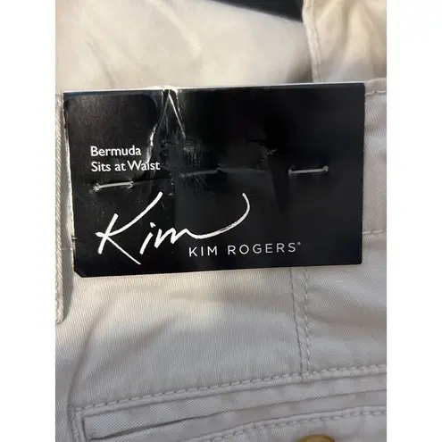kim rogers Casual Bermuda Shorts True Stone Khaki Beige Sits at Waist Sz 16 NWT