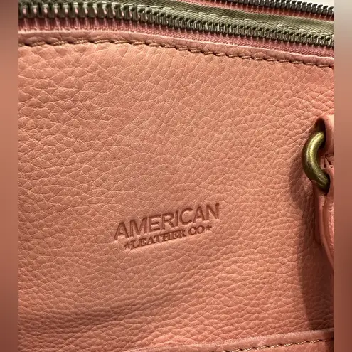 American Leather Co. Carrie Dome Satchel Desert Rose Color Preowned Purse