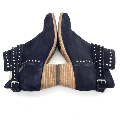 Boden Keira Studded Ankle Booties Ink Dark Navy Suede Women’s Size 38 EU | 7 US Blue