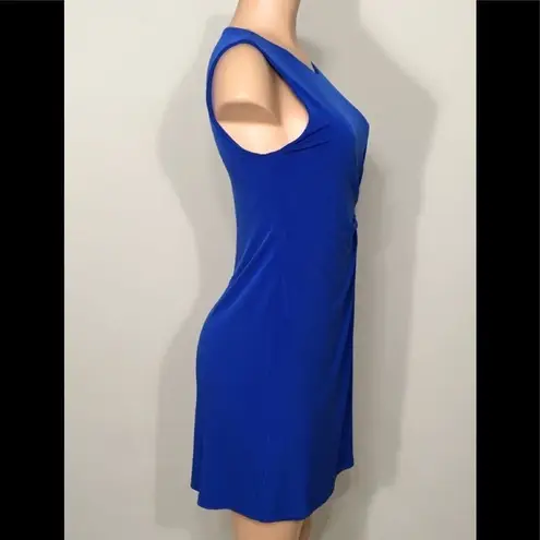 Calvin Klein  blue faux wrap dress. Size 4. NWOT